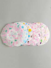 1/5/10 piezas Adorables gorros de ducha, gorros de baño impermeables de plástico reutilizables con banda elástica para niñas y bebés