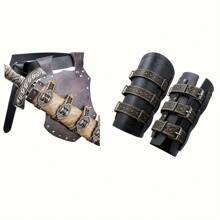 1/2/3pcs Vintage PU Leather Medieval Style Faux Leather Sword Scabbard, Mercenary Knight Adjustable Gun Holster, All Season