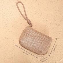 Fashion Women Mini Straw Wallets Coin Purses Card Holder Money Bag Women Girls Zipper Change Pouch