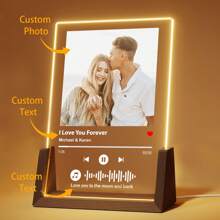 Plaque Custom Gifts - Acrylic Song Plaque With Picture - Personalized Gifts For Boyfriend Girlfriend Couple - Customized Valentine's Day Gifts For Him Her Back To School,Multi-Functional,Ornamental,Letter,Stylish,Modern,Colorful,Cute,Adorable,Casual,Custom,Personalised,Unique,Customized,Ideal Gifts For Him,Ideal Gifts For Her