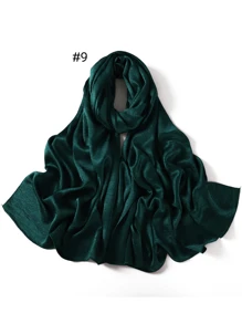 1 Piece Crepe Silk Satin Solid Color Scarves Luxury Bandana Headband Headscarf Shawl Chic Woman Turban Hijabs Rectangular Scarf For Women Veiled Clothes