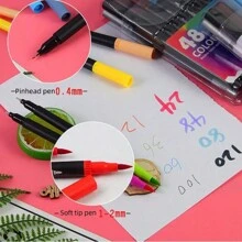 12/24/36/48/80/120 Sets Colored Water-Based Markers, Washable Soft Tip Pens, Multi-Color Drawing Watercolor Art Markers, Water-Soluble Markers, Holiday Gift, Drawing Supplies,Back To School