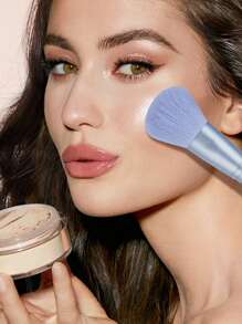 MAANGE 7pcs Professional Facial Makeup Brushes Set, Foundation, Blush, Foundation, Eyeshadow, Contour, Concealer, Shadow Brush, Makeup Tools With Soft Fiber And Skin Friendly Suitable For All Skin Types For Easy Carrying, Brush For Travel, Gift For Women & Girls - 紫色 - 查看 9