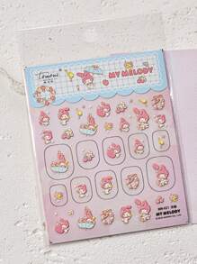 Sanrio Tomoni & Sanrio Collaboration Cartoon Nagelstickers, 5D Melody Pochacco Kuromi Nagelkunst Decals