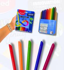 10 Boxes Of Infinite Colored Pencils For Children, Non-Sharpened, 12 Colors, Souvenir, Educational Material, Gift - 彩色 - 查看 10