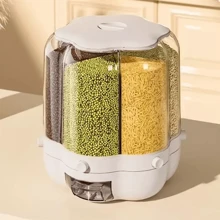NetHong 9KG Storage Container Rotatable Food Sealed Grain Box Cereal Dispenser Rice Tank - Multicolor - View 2