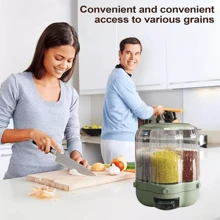 NetHong 9KG Storage Container Rotatable Food Sealed Grain Box Cereal Dispenser Rice Tank - Multicolor - View 7