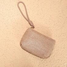 Fashion Women Mini Straw Wallets Coin Purses Card Holder Money Bag Women Girls Zipper Change Pouch