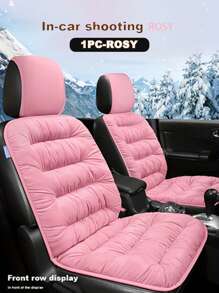 [6 色羽绒坐垫单座] 汽车座椅坐垫，冬季毛绒带靠背汽车座椅坐垫，厚毛绒保暖汽车冬季座椅垫，通用 - 均碼 - 查看 9