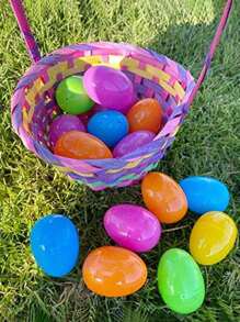 20-200pcs Fillable Plastic Easter Eggs With Hinges, Vibrant Colors, Bulk, Ideal For Easter Egg Hunts, Surprise Eggs, Easter Party Decorations, 2.36 Inches, Random Colors