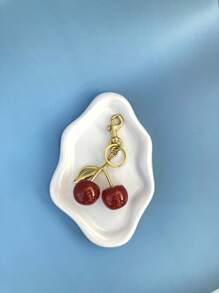 1pc Cherry Pendant, New Arrival Big Cherry Shaped Crystal Pendant, Keychain Pendant,Glitter Cherry Charm Keychain With Clip For Bag, Sparkling Resin & Metal Accessory For Purses And Bags For Women Backpack Accessories,Suitable For Young Girls, White-Collar College Students, Birthday Gifts, Valentines - Multicolor - View 11