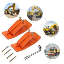 2pcs Ski Edge Protector, 11.02" Long Turf Tamer Skid Protector, 4" Width Tractor Bucket Protector, - Orange - View 5