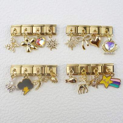 Pulsera con colgante de módulo de oro personalizado, de moda y única