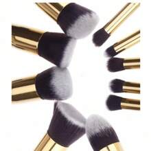 10 Pcs Professional Makeup Brushes, Makeup Set - Gold Gold - Black Gold - View 3