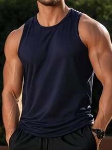 Camiseta de tirantes de compresión deportiva para hombres, camiseta interior ajustada y transpirable, chaleco de fitness de verano