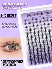 140 حبة هالل متموج من رموش الأرانب الطبيعية الزائفة للنساء، ناعم وكثيف القوام، مثالي للمبتدئات ، أطوال من 8-16 ملم