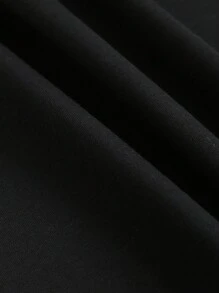 复活节只为爱耶稣的女孩仿刺绣设计黑色圆领短袖休闲牛奶丝 T 恤女士 - 黑色 - 查看 3