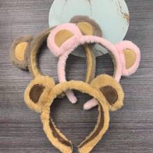 1pc/2pcs/3pcs Soft Bear Ears Headbands Plush Mouse Ears Hair Hoop For Washing Face Cartoon Animal Hairbands Halloween Costume