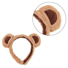 1pc/2pcs/3pcs Soft Bear Ears Headbands Plush Mouse Ears Hair Hoop For Washing Face Cartoon Animal Hairbands Halloween Costume