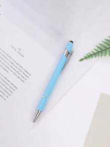 2pcs Metal Aluminum Barrel Premium Stylus Ball Point Pen With Touchscreen Rubber Tip
