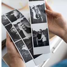 1pc/3pcs/6pcs Custom Photo Booth Prints, Wedding Photo Booth Cards,Personalize Photo Booth Prints, Photo Booth Strip Frame, Personalized Strip With Custom Text,Valentine's Day Gift, Couple Photos,Valentine's Day Gift, Valentines, Gift For Her, Gift For Him, Gift For Mum, Gift For Friends, Home Decor, Decoration, Personalized Gift, Thanksgiving Gift, New Year Gift, Party Decor, - Strip 3 Photos - View 4