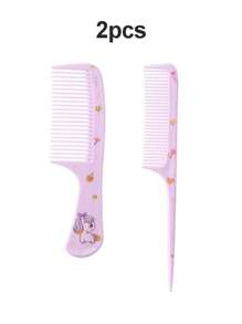 1/2/3pcs Cartoon Comb Set, Wet And Dry, Suitable For All Hair Types Of Combing And Styling Brush, Durable ABS Plastic Handle, Perfect Gift Choice - Multicolor - View 10