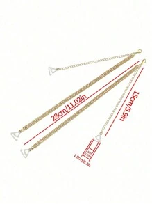 2pcs/Pair Rhinestone Decorated Women's Bra Straps Metallic Backless Bra Underwear Accessories Summer Cooling, Beach, Travel - Multicolor - View 5