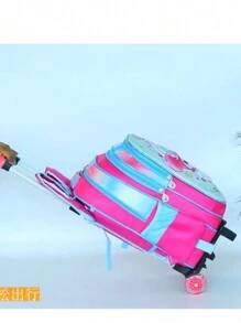 Mochila Niño PrimariaCombo 3 Piezas 3d Luz Led Escolar Lonchera + Lapicera Set Combo Mochila Escolar - E sirena sirena rosa - Ver 7