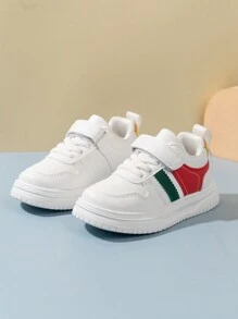 1 双婴儿休闲鞋，复古经典简约风格，轻便防滑，适合春、夏、秋、冬 - 白色 - 查看 3