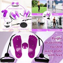 NetHong Waist Twisting Disc, Waist Slimming Balance Rotating Disc Board With Drawstring - Purple - View 8
