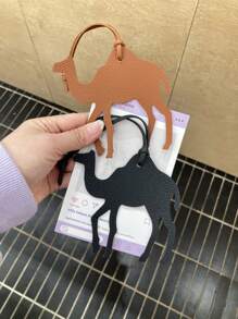 1 bucată culoare solidă PU modă minimalist drăguț interesant breloc cămilă, pandantiv mașină, rucsac, geantă de umăr, geantă de tote, etichetă de bagaje, potrivit pentru cupluri, studenți, bărbați, femei, utilizare de zi cu zi, întâlniri, vacanțe, călătorii, navetă, cadou ideal pentru iubit /Iubita, Mama, Copii De Ziua Îndrăgostiților