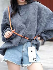1 Długość 120CM Wielofunkcyjny Crossbody Telefon Komórkowy Smycz, Aparat, Czajnik Smycz, Mężczyźni I Kobiety Wspinaczka Zewnętrzna, Codzienne Wyjście, Modne Kolokacje, Gruby Nylon Materiał, Mocny