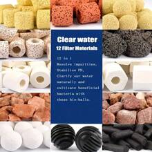 420g 12-In-1 Aquarium Filter Media Kit - Bio Balls, Ceramic Rings, Comprehensive Fish Tank Pond Filter System For Crystal Clear Water