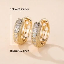 1 par de brincos femininos retrô simples e elegantes, adequados para uso diário