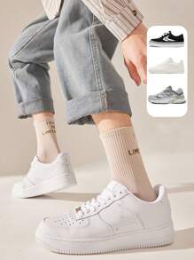 2 pares de calcetines tipo tripulación con estampado de letra "NO TENGO LIMITACIONES" para unisex, calcetines deportivos resistentes al olor y transpirables, calcetines para parejas, personalizados, motivadores, excelentes regalos para amigos, familia, parejas, niños, multicolor, talla 38-46