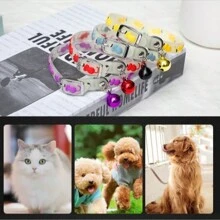 2pcs/Set Random Pattern Pet Collar, Luminous Cat Or Dog Glow Collar, Anti-Lost Necklace For Night - Multicolor - View 5