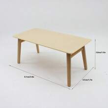 5pcs/4pcs/2pcs/1pc 微型家具，迷你娃娃屋装饰餐桌椅模型，微场景摄影道具，餐桌模型，餐椅模型，微型餐厅套装，娃娃屋餐厅装饰 - 彩色 - 查看 3