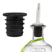 Silicone Wine Bottle Pourer Solid Color Craft Retro Wine Bottle Stoppers For Household Bar Tools - Apricot - View 4