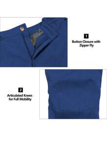 Mapamyumco Men's Hiking Snow Ski Pants Winter Fleece Lined Water Resistan Windproof - Dusty Blue - View 2