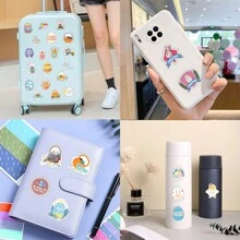 50 PCS Easter Eggs Stickers Vinyl Aesthetics Stickers For Scrapbooking, Diary, Laptop, Bumper, Skateboard, Water Bottle, Computer, Phone, Cartoon, Hard Hat, Car Stickers And Decals