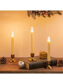 12 pièces Chandeliers coniques dorés, pour centres de table, réceptions de mariage, capuchons de Noël, décoration de la maison, décoration d'Halloween/Noël, décoration de chambre - Couleur cuivre - Voir 4