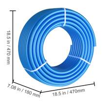 100FT-500FT PEX-B & PEX-A  Pipe 3/4" With Pipe Cutter And Clamp Hot And Cold Compatible Flexible Leakproof And Frostproof Suitable For Water Supply Radiant Floor Heating Solar Heating White & Red & Blue - PEX-A pipe blue 100 ft non-oxygen barrier - 查看 9