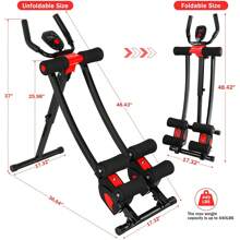 GIKPAL Ab Machine, Ab Workout Equipment For Women, Adjustable Ab Trainer Machine For Stomach Workout At Home Gym, Ab Crunch Exercise Equipment Abdominal Trainer For Beginner - 黑色 - 查看 2