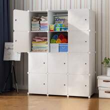 Gabinete de almacenamiento de ensamblaje con lámina de resina minimalista, armario de plástico multicapa, de fácil montaje y uso doméstico independiente - Multicolor - Ver 2