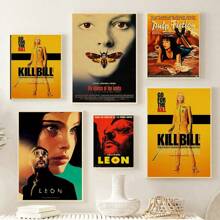 1pc Wall Arts Posters Pop Classic Movie Novel Poster Bar Bar Club Men's Hole Retro Decoração de parede, sem moldura, presentes de lona Aniversário Formatura