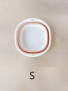 Foldable Washbasin For Dormitory Use Student Washbasin Portable Travel Plastic Compression Basin Folding Water Basin, Folding Basin Portable Silicone Foldable Washbasin Washbasin Student Dormitory Plastic Soaking And Washing Basin Multi-Use. Home Bathroom Decor Fall Decor Back To School