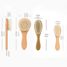 Hair Brush With Wooden Handle For Mother, Natural Soft Goat Bristles Cradle Cap Brush, Gentle Cradle Cap Care, Perfect Scalp Grooming Product,Hair Brush,Comb,Hair Tools,Hair Products And Accessories For Barber Salon Beauty Travel Essentials