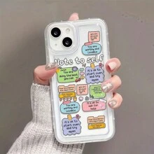 1pc Plaid English Pattern Soft TPU Phone Case Compatible With Apple & Series, Shock-Proof Anti-Slip Protection,International Version, Not The Domestic Version - Multicolor - View 1