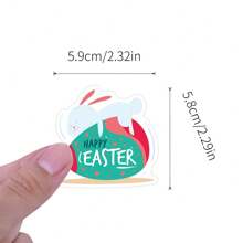 50 PCS Easter Eggs Stickers Vinyl Aesthetics Stickers For Scrapbooking, Diary, Laptop, Bumper, Skateboard, Water Bottle, Computer, Phone, Cartoon, Hard Hat, Car Stickers And Decals