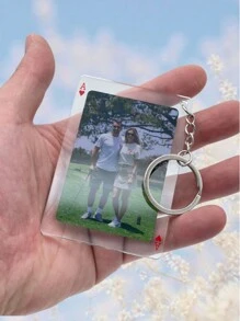 个性化照片钥匙扣 - 亚克力，适合背包和汽车钥匙 - 送给家人、朋友、情侣周年纪念日、圣诞节、情人节、感恩节、背包吊坠、饰品的完美礼物 - 彩色 - 查看 4